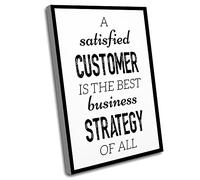 Boys Bedroom Decor,Laundry Room Decor,Counselor Office Decor,A Satisfied Customer Is The Best Business Strategy Of All,Motivational Gift,Hustle Wall Art,Girl Boss,12x16 Inch UnFramed Wall Art