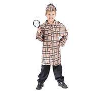 Boy's Beige Detective Costume Set (Medium Size) - Charming Design, Perfect for Halloween, World Book Day, Historical, Themed Parties, & More