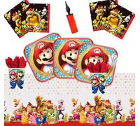 Boys Birthday Party Tableware Set Decorations Plates Cups Napkins Tablecover - Kids Party Supplies 16 pack