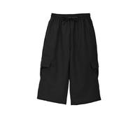 Boys Black Shorts Football Jersey Three Quarter Length Trousers Girls Knee Summer Clothes Blue Sports Kids Pe Boys' School Sport Navy Basketball 3 Leggings for,Black,11-12 Years