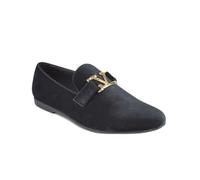 Boys Black Velvet Loafers Smart Formal Slip On Shoes with Gold Bit Detail for Wedding Party Communion Prom Page Boy Dress Shoes UK Size 13-6