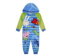Boys Blue Peppa Pig George Pig Onesie | Kids Sleepwear | Dreamy Zipped Fleece All in One Sleepsuit