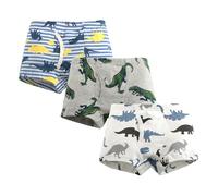 Boys Boxer Briefs Baby Soft Cotton Toddler Underwear Children Truck Panties Various cute patterns 3Pack Boy Briefs Supporting Underwear (White, 2-3 Years)