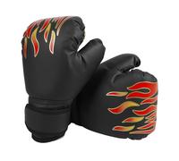 Boys Boxing Gloves - 6 Inches PU Leather Training, Kids Kickboxing Gloves, Shock Resistant Breathable Sparring Glove For Children Adjustable Hook And Closure For Safety