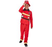 Boys Brave Fire Fighter Fancy Dress Costume Age 3 - 4