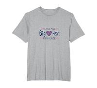 Boys Breast Cancer Awareness Little Man Big Heart Cause T-Shirt, Men's Big and Tall, Heather Grey, 2X Tall