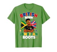Boys British Born Jamaican Roots UK Afro Jamaica Britain Kid T-Shirt