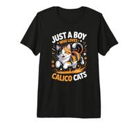 Boys Calico Cat Premium T-Shirt