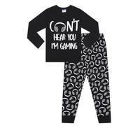 Boys Can't Hear You I'm Gaming Black Cotton Long Pyjamas (11-12 Years)