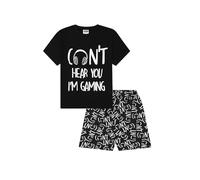 Boys Can't Hear You I'm Gaming Black Cotton Short Pyjama Set (13-14 Years)