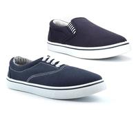 Boys Canvas Shoes Boys Canvas Pumps Size 4 Boat Shoe Size 6 Deck Shoe Yachting Pumps Slip On Pump Textile Upper Lace Up Slip On Sizes 3-6 Navy Blue 6 UK