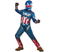 Boys Captain America Brave New World Deluxe Costume Marvel Avengers Kids