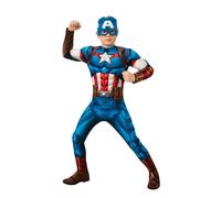 Rubie's 301736XS Captain America Deluxe Kids Fancy Dress, Boys, Multicolour, 5-6 Years Halloween