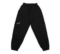 Boys Cargo Trousers for Kids with Multipockets Joggers Pants Elastic Waisted Straight Leg Workout Trousers Solid Color Children Jogging Bottoms Lighweight Summer Activewear Boys Sweatpants Black