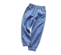 Boys Cargo Trousers Plain Jogging Bottoms Waterproof School Easy Dressing Pull Up Trouser Active Convertible Shrink Fade Resistant Blue