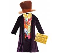 Boys Factory Boss Fancy Dress Set Golden Ticket Purple Costume World Book Day