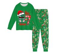 Boys Christmas 67 Print Outfit Set 2 Piece Long Sleeve Top & Trousers Two-Piece Sets Kids Novelty 67 Print Xmas Clothes Toddler Festive Sets for Boys and Girls Age 2-10 Years (A03-Green, 8-9 Years)