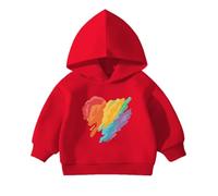 Boys Christmas Jumper 11-12 - Rainbow Flag Hearts Lgbt Gay Bi Pullover (Red, 5-6 Years)