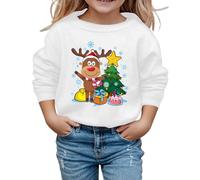 Boys Christmas Jumper Age 11 Sweatshirt - Print Girls Long Sleeve Crewneck Cozy Fleece Pullover Soft Casual Winter Holiday Top Playful Graphic Tee for Kids Youth Toddler (White 8-9 Years)