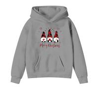 Boys Christmas Jumper Age 8 Sweatshirt - Kids Pullover Hoodie Festive Print Cozy Fleece Top for Girls and Boys Holiday Family Party Outfit Soft Warm Casual Wear (Grey 7-8 Years)