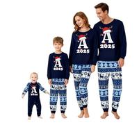 Boys Christmas Pyjamas, Family Christmas Pyjamas Set Letter Printed Mens Womens Kids Pjs Family Xmas Matching Pyjama Cartoon Cute Boys Girls Christmas Pj, Men XL Letter J