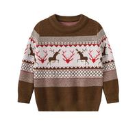 Boys Christmas Sweater,Long Sleeve Crew Neck Xmas/Reindeer Stag Nordic Festive Jumper Festive Jumper Novelty Sweatshirts Xmas Pullover Winter Kids Clothes Boys Happy Holidays Clothing Xmas Jumper Top