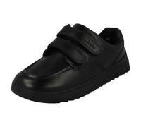 Clarks Boys Clarks Double Strap Fastening School Shoes Goal Style K - Black Leather - UK 11 Child - G