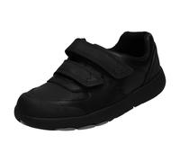 Boys Clarks Formal Hook & Loop Leather School Shoes Rex Pace