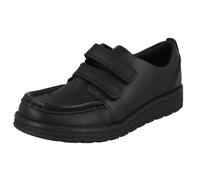 Clarks Boys Clarks Formal School Shoes Mendip Bright - Black Leather - UK 8 Child - G