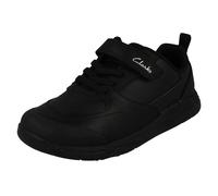 Boys Clarks Hook And Loop Fastening School Shoes - Steggy Stride K