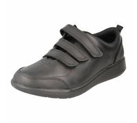 Clarks Boys School Shoes Trainers Scape Sky Leather Lace Up black Leather (archived) - Size UK 1.5