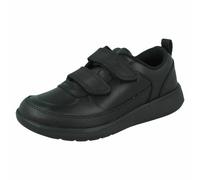 Boys Clarks Hook and Loop Leather School Shoes Scape Flare