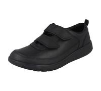 (Black, UK 4.5 Child) Boys Clarks Hook & Loop School Shoes Scape Flare Y