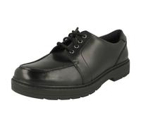 (Black, UK 4 Child) Boys Clarks Lace Up School Shoes Loxham Pace Y