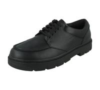 Boys Clarks - Lorcam Edge Elasticated Lace Hook And Loop School Shoe