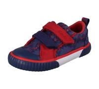 Boys Clarks Playprints Hook And Loop Machine Washable Canvas - Foxing Tri