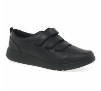 Clarks Boys Scape Sky Kid Black Leather Shoes Leather School