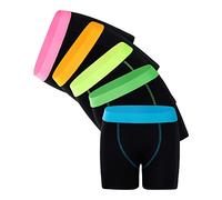 Boys Classic Boxer Shorts 5 9 Or 10 Pack Combed Cotton Blend Designer Trunk Boxers Underwear 2 Years - 13 Years (13 Years, 5Pack Neon Band Black, 13_years)