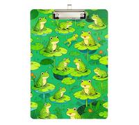 Boys clipboard Cute Green Frog Pattern Plastic for Softball Coaches clipboard Teacher Size 9 x 12.5 Tabla para escribir