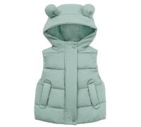 Boys Coat,Girls Down Vest Winter Padded Sleeveless Jacket For Cold Weather Outdoor Warm Quilted Gilet Offering Cozy Insulation And Daily Versatility (Green, 6-7 Years)