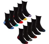 Boys Colourful Bright Heel Toe Design Socks 5 or 10 Pairs Cotton Rich School Grey Yellow 9-12