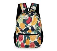 Boys Colourful Fruits Design Bookbag Age 12 Fruit Pattern Daypack for Girls Year 2 Durable Backpack Books Bottle Umbrella Weekend Travel Outdoor