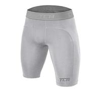 TCA Boys' Pro Performance Compression Base Layer Thermal Under Shorts - Grey Marl, 12-14 Years