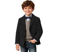 Boys Corduroy Blazer Slim Fit Formal Jacket for Kids Winter Casual Corduroy Christmas Suit Jacket for Boys Sport Coat Two Button 4-14 Years