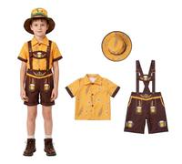 Boys Costume Celebration Performance Recreation Gala Yellow Brown 4-5 Years