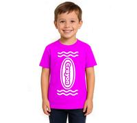 Boys Crayon T-Shirt - Large - Pink T-Shirt with White Crayon Print - Kids Childs Colourful Fun Creative World Book Day Book W ancy Dress Costume