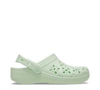 Boys Crocs Junior Classic Floral Cut Out Clog in Green