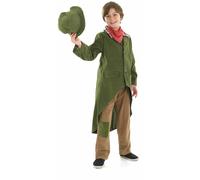 Boys Dickensian Costume S-XL Kids Victorian Peasant Orphan Fancy Dress Book Day