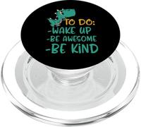 Boys Dino Kindness Wake Up Be Awesome Be Kind Kids PopSockets PopGrip for MagSafe