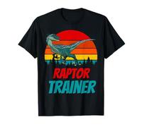 Boys Dinosaur Birthday Raptor Trainer Dino Lover Kids Retro T-Shirt